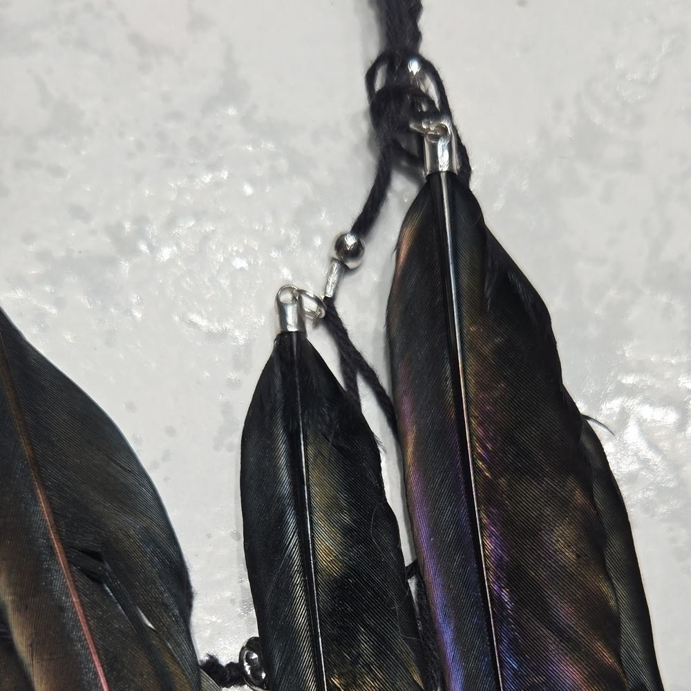 Black Feather Earrings - Picture 5 of 5